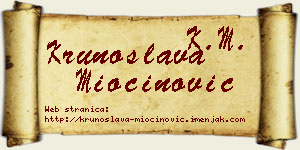 Krunoslava Miočinović vizit kartica